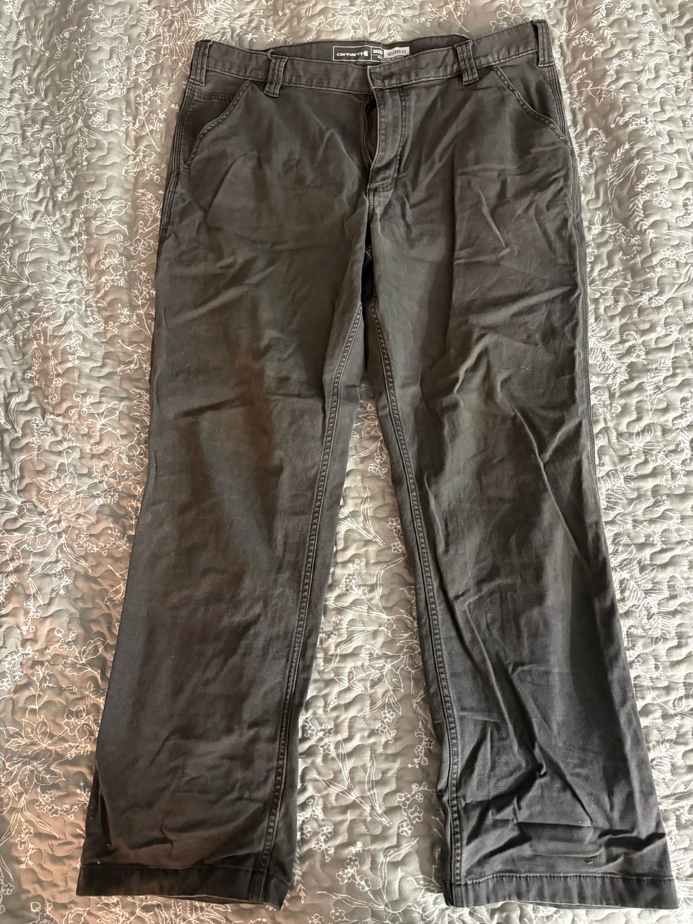 Carhartt Men's Dark Gray Straight-Leg Pants